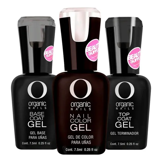Esmalte de uñas color Organic Nails Sellador y terminador de 22.5mL - Pack de 3 unidades color 095