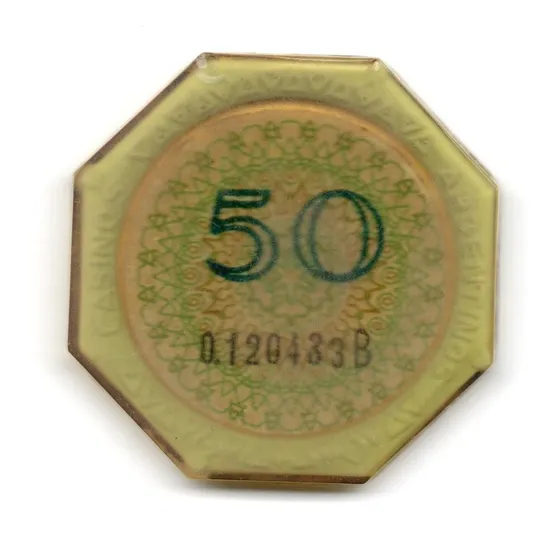 Ficha Casinos Argentinos Valor 50 Década 1960