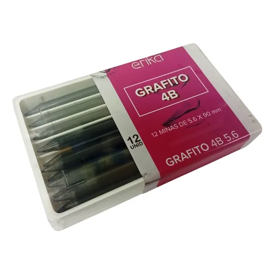 Minas De 5.6 Mm Erika Grafito Puro X 12