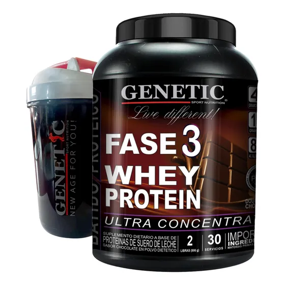 F3 100% Whey Proteína Concentrada 2lb Vaso Genetic