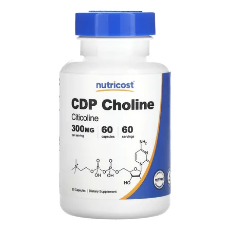 Citicolina Cdp, 300 mg, 60 cápsulas, sabor Nutricost, sin sabor