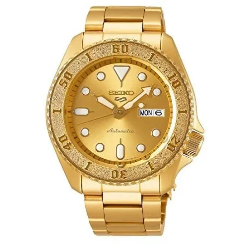 Seiko Srpe74 5 Hombres Deportivos Reloj Oro-tone 5z29v