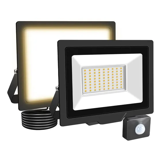 Luz Led Con Sensor De Movimiento 50 W Paquete De 2 Ip66