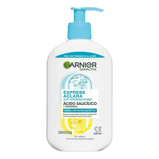 Garnier Skin Active Express Aclara Anti Imperfecciones Gel Limpiador Crema Hidratante 250ml