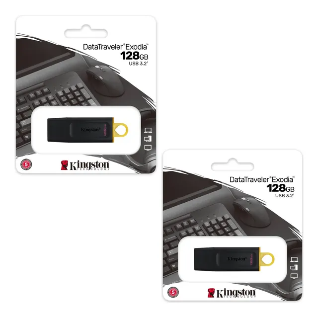 Memoria Usb Kingston 128gb 3.2 Kit De 2 Unidades