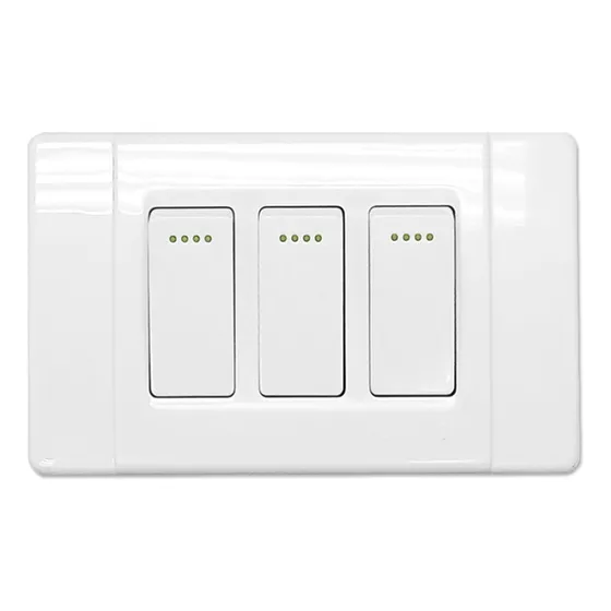Interruptor Triple Con Tapa. Security