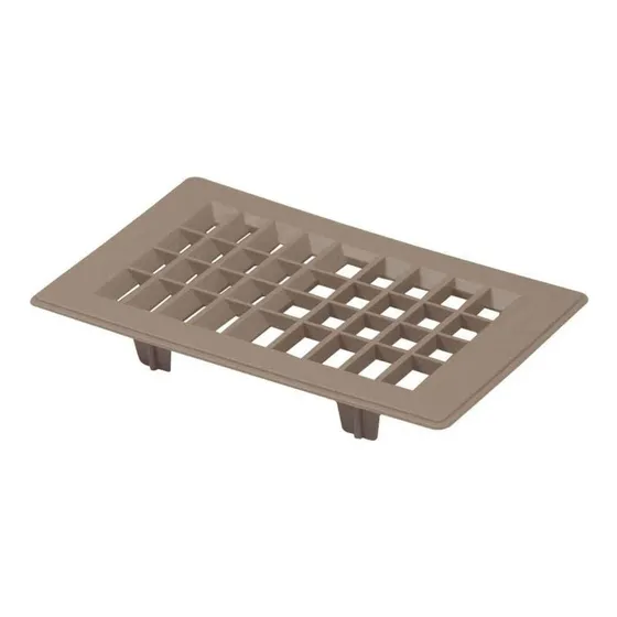 Registro De Piso De Plástico 4x8 Pulgadas En Café