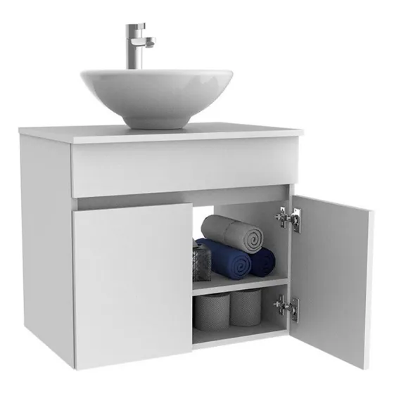 Modulo Mueble Aéreo Para Lavamanos Blanco 60anchox41px53alto