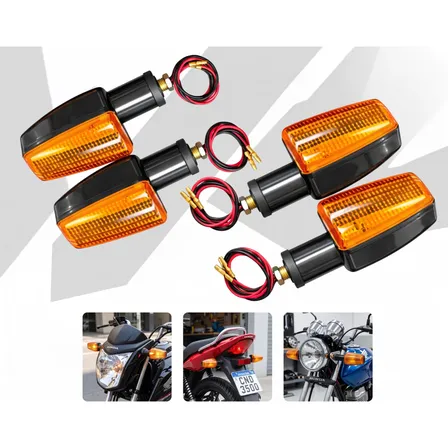 Kit 4 Pisca Seta Fan Titan125 150 2000 2001 2002 2003 A 2008 Laranja