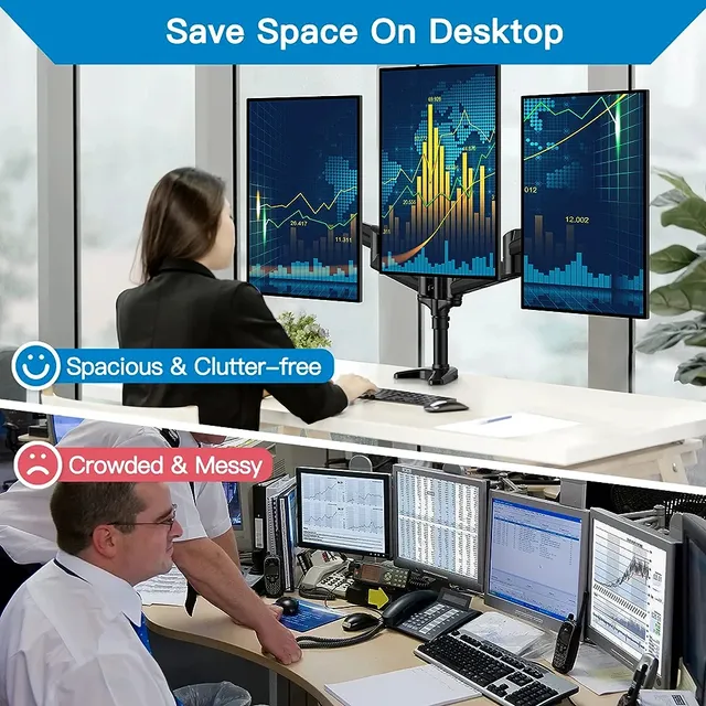  Soporte Triple Monitor Pantallas 17  A 32 Resorte Gas Prens