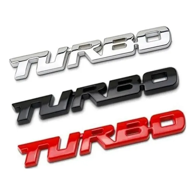 Emblema Palabra Turbo Aluminio 3d Carro / Moto Universal