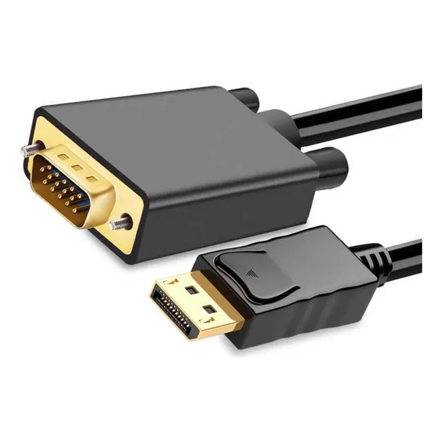 Cable Adaptador Dp Displayport Macho A Vga Laptop Negro