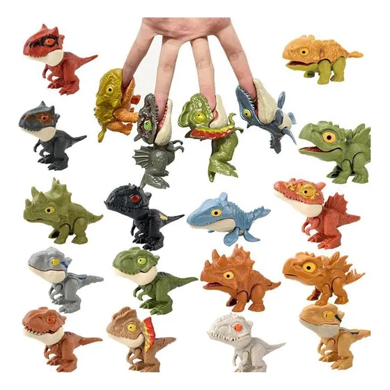 Mini Dinossauros Miniatura Morde Dedo Baby Colecionável 4un