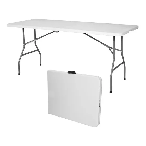 Mesa Plegable Plastico Reforzado Y Acero 3.5 Cm Valija 1. Ma