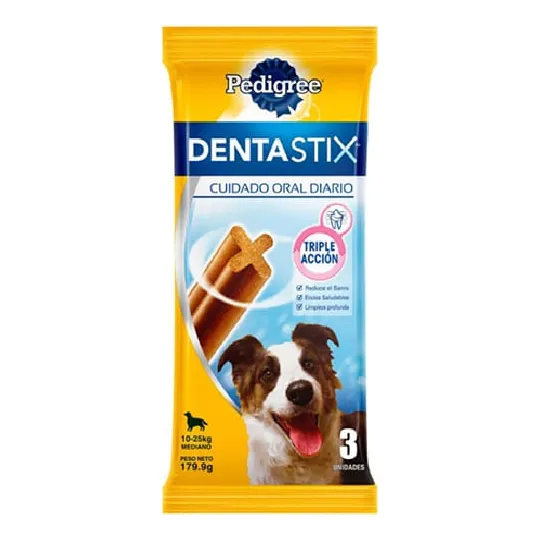 Pedigree Snack P/perro Dentastix Adulto X 3 Barras  77.1g