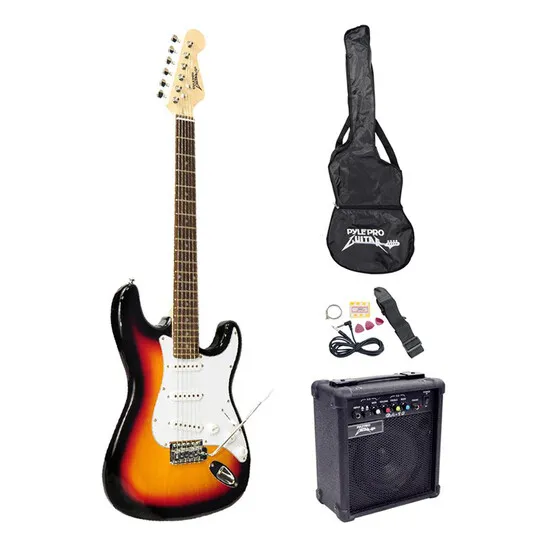 Pyle Pro Beginners Electric Guitar Kit With Amp (sunburst)