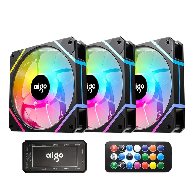 Kit Ventilador 3 En 1 Aigo Am12 Argb 5v 3pin