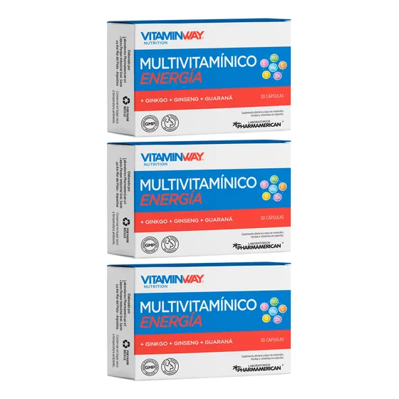 Vitamin Way Kit X3 Cajas Multivitamínico Energia X30 6c