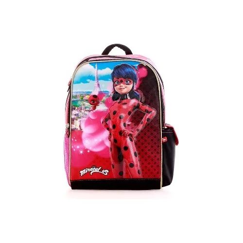 Morral Bolso Escolar Grande Para Niña Ladybug Marca Capi