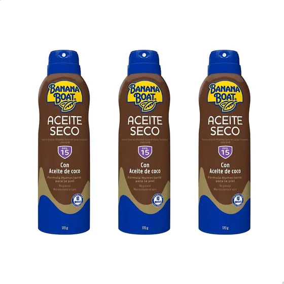 Bronzeador Banana Boat Spray Aceite Seco Fps15 170g