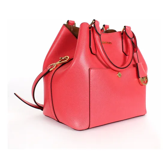 Cartera Bucket Bag Michael Kors Cuero Rojas