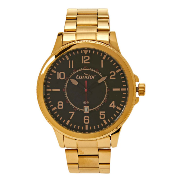 Relógio Masculino Militar Dourado Condor Preto Relógio Masculino Militar Dourado Condor Preto