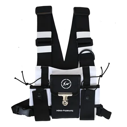 Bolsa Unissex De Peito Oxford Com Bolso  Estilo Rua