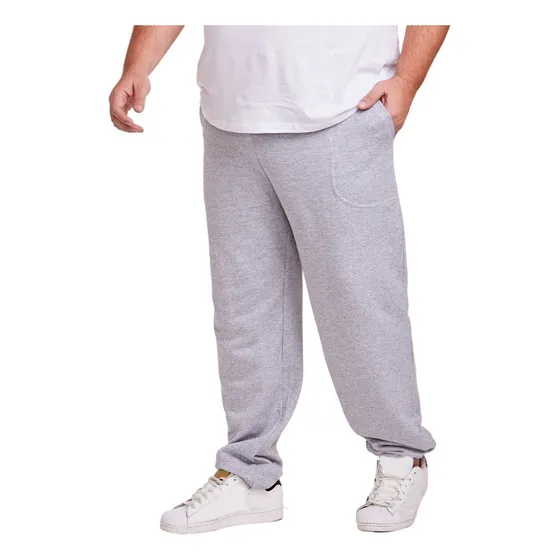 Calça Moletom Punho Masculino Plus Size Jogger Grande