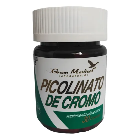 Picolinato De Cromo 30 Cap Green Medical Sabor Sin Sabor