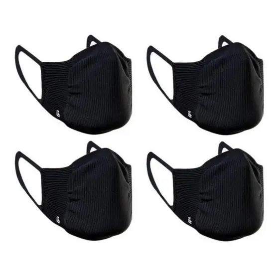 Lupo 36000-905 kit 4 máscaras de proteção antimicrobial lavável cor preta