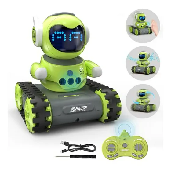 Robot Deerc Para Niños 5-7 Años, Control Remoto, Gestos, Luc