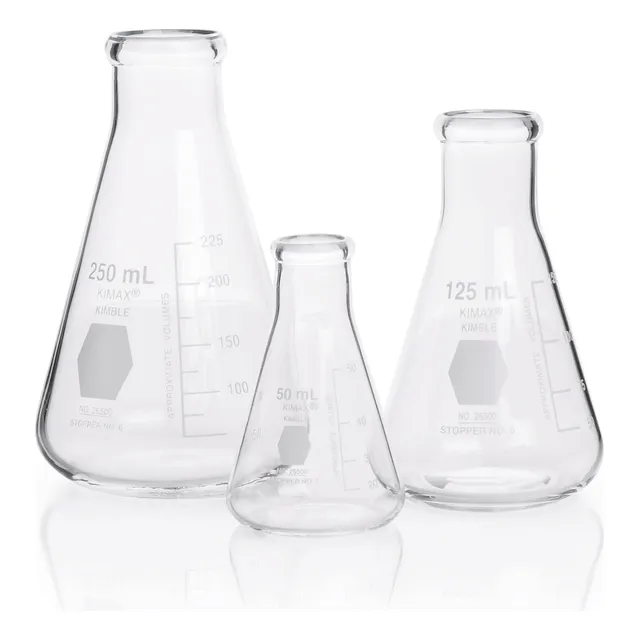 Matraz Erlenmeyer Graduado Pack 50, 100 Y 250 Ml