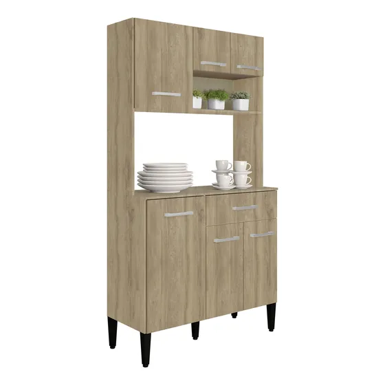 Alacena Roble 92x172cm Con Seis Puertas Y Con Patas