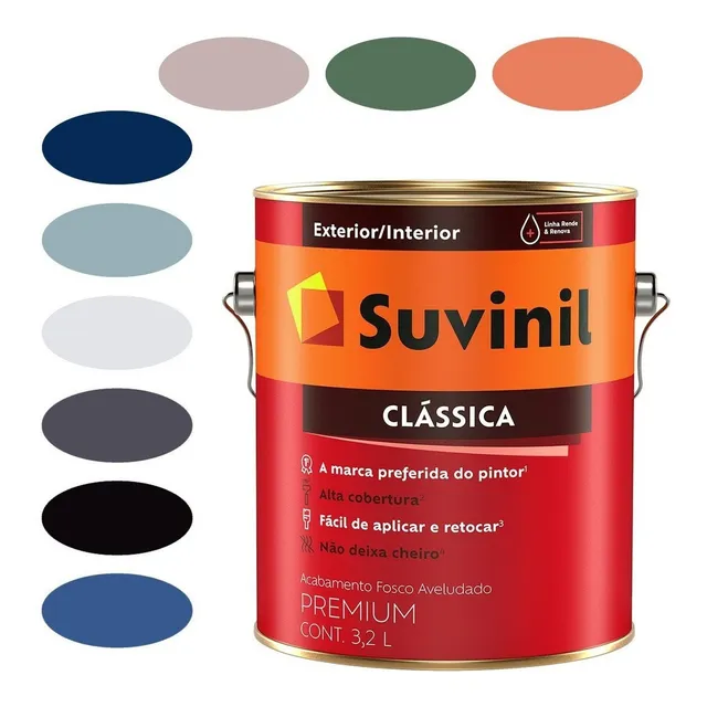 Tinta Para Parede Fosca 3,2l Suvinil Clássica - Cores 2021