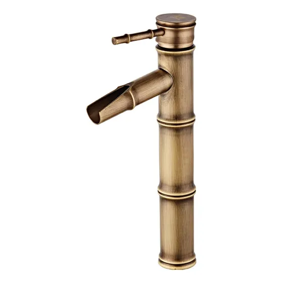 Grifería Monocontrol Cascada Alto Bambú Bronce