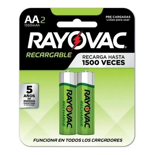 4 Pilas Recargables Aa Rayovac 1350mah Reales 4 Unidades