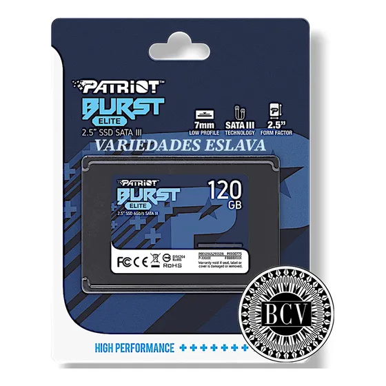 Disco Duro Estado Solido (ssd) 120gb 2.5  Sata Iii Patriot 