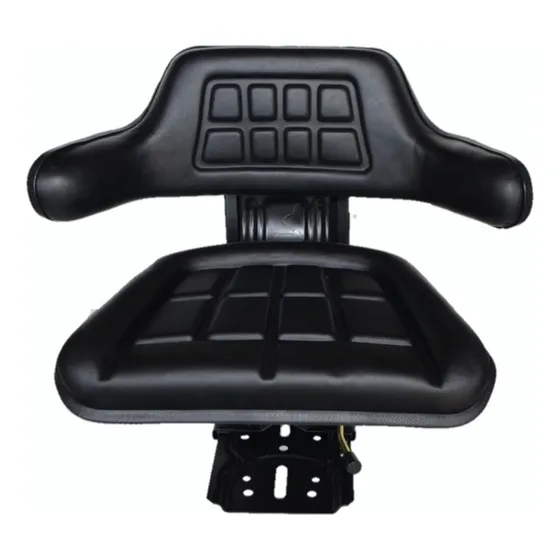 Butaca Para Tractor Universal Negra, Asiento Con Riñonera