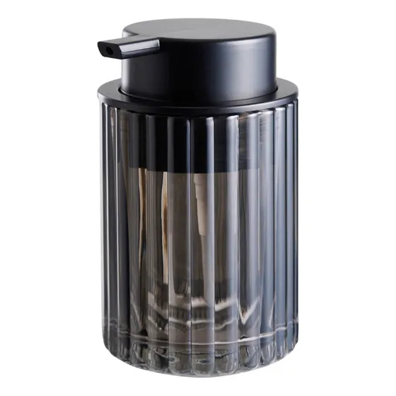Dispensador De Jabón Vidrio Negro Deco Baño Jabonera