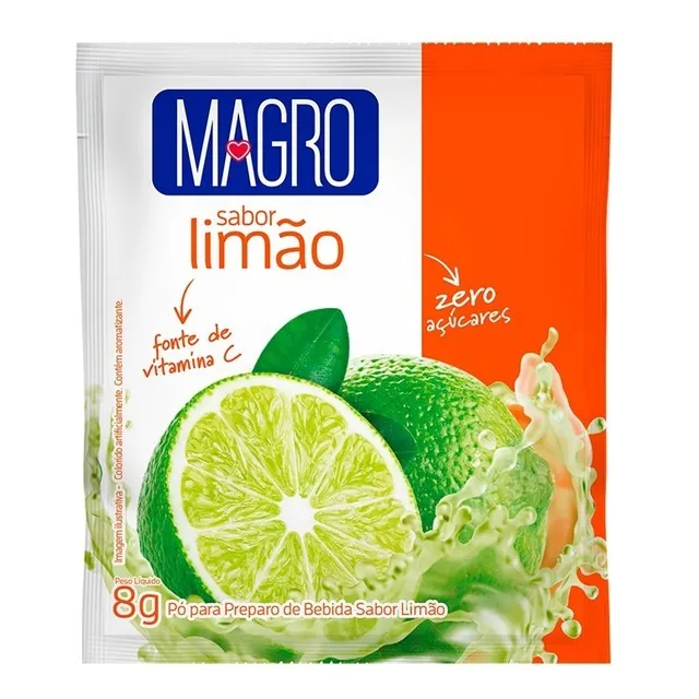 Refresco Em Pó Magro Limão 8gr - Kit Com 15