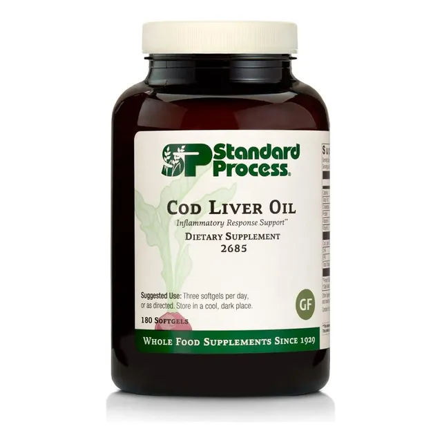 Aceite De Hígado De Bacalao Standard Process 180 Softgel Sin Sabor