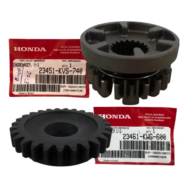 Par Engrenagem 3ª Cg125 Cg150 2009 Em Diante Original Honda