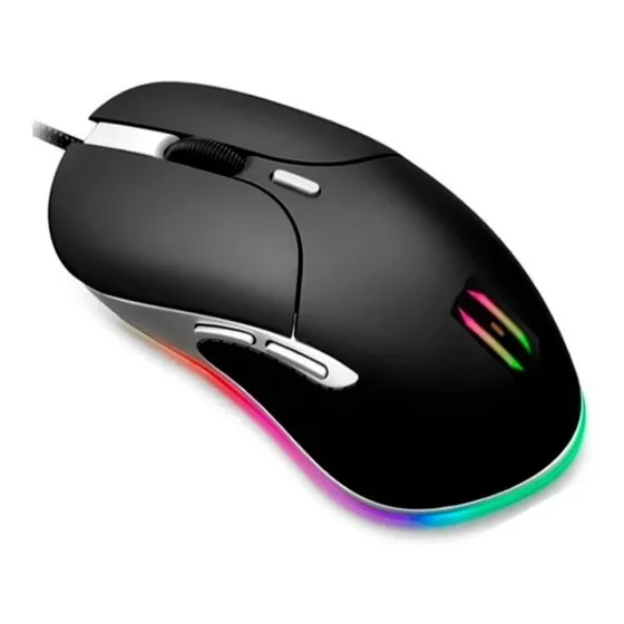 Mouse Gamer Led Rgb Usb Para Computador E Notebook Game Cor Preto