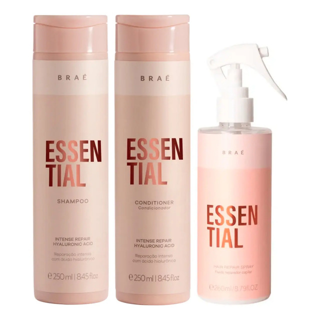 Braé Essential Kit Com 3 Produtos (sh+cd+fluido) Braé Essential Kit Com 3 Produtos (sh+cd+fluido)