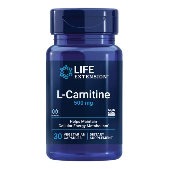 Suplemento Life Extension L-carnitina 500 Mg 30 Cápsulas