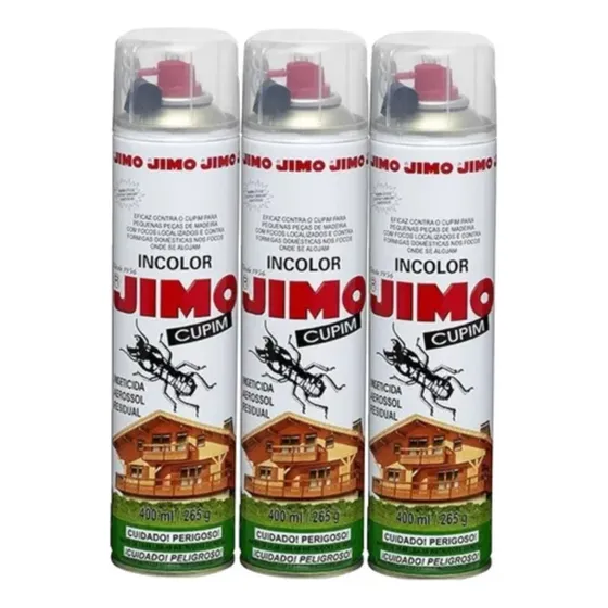 Kit Com 3 Inseticidas Mata Cupim Jimo Com Agulha Aplicadora