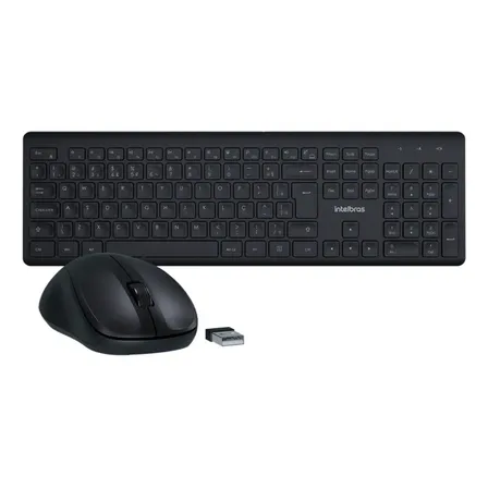 Kit Teclado E Mouse Sem Fio Csi50, 2.4ghz, Abnt2, Preto Intelbras