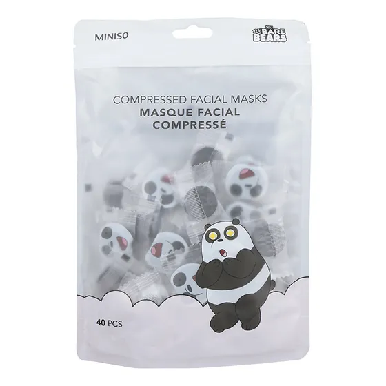 Miniso Mascarillas Faciales Comprimidas, Panda, Chicas - We