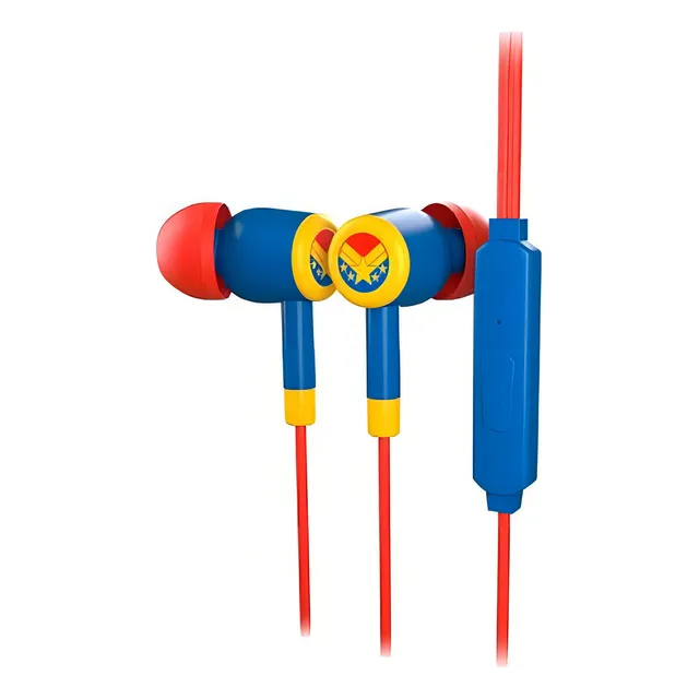 Auriculares Capitana Marvel Cable Xtech Xte-m100c Febo Color Azul
