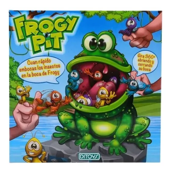 Froggy Pit Juego De Mesa Ditoys Sapo Emboca Insectos